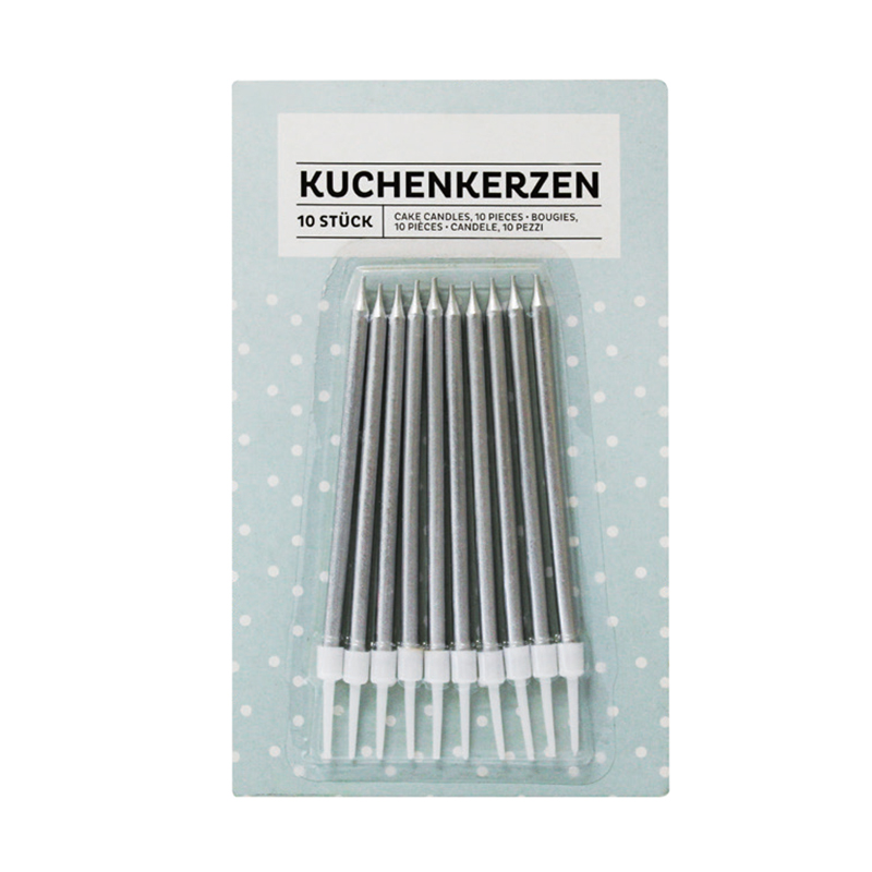 Silberne lange Kerzen