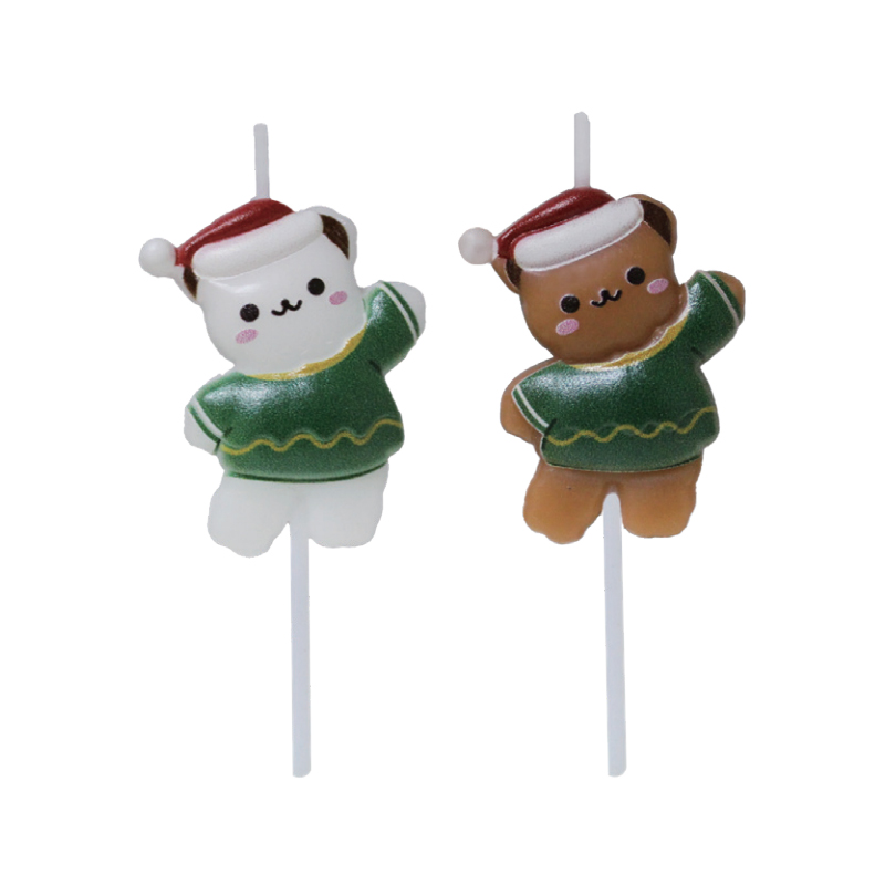 Weihnachtsbärenkerzen