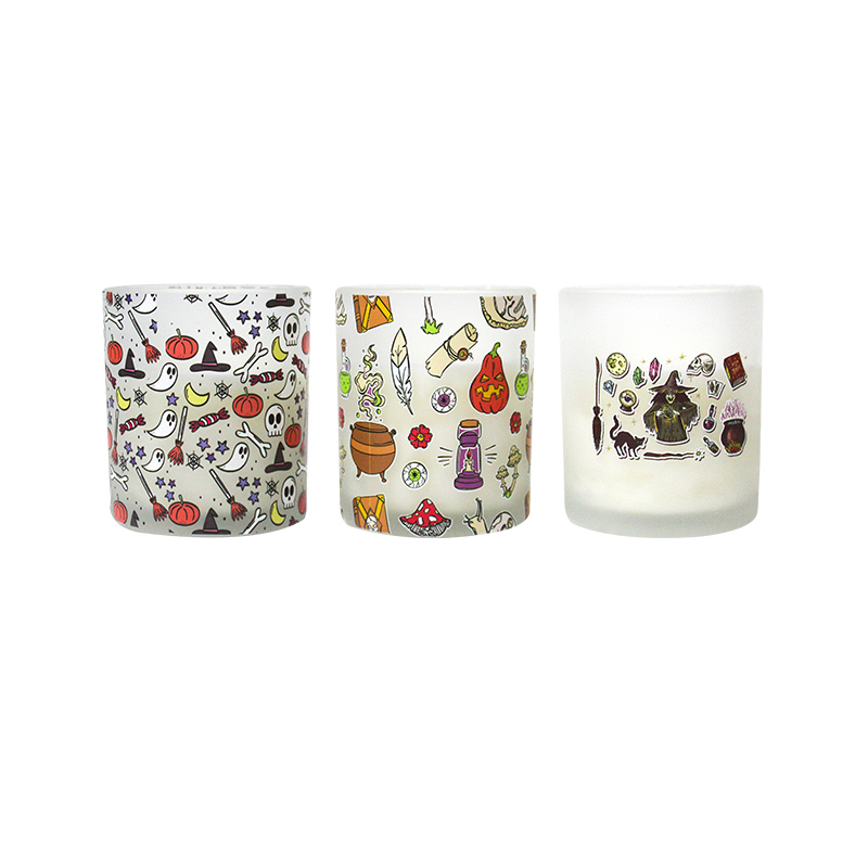 Aromatherapie-Kerzenbecher mit Halloween-Aufdruck